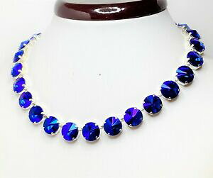 yzWG[EANZT[ Tt@CAXgXNX^Vo[bLOWAlbNXRbgsapphire ab strass crystal argento placcato collana georgiano collet donne regalo