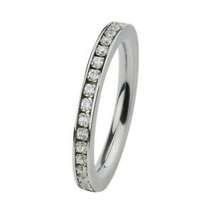 �y���������z�W���G���[�E�A�N�Z�T���[ �����O�W���R���X�e�����Xdesign serio anello r265 wh zirconi bianchi in acciaio inox lucidato 2,5 mm 4865