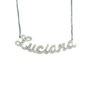 yzWG[EANZT[ FlcBAbVCXg[`AilbNXcollana nome luciana in argento donna con strass maglia veneziana