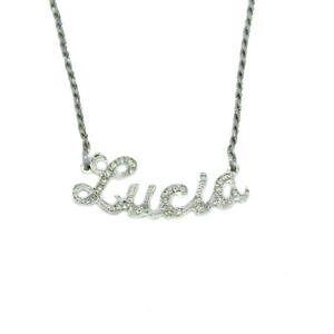 yzWG[EANZT[ FlcBAjbgCXg[`AlbNXcollana nome lucia in argento donna con strass maglia veneziana