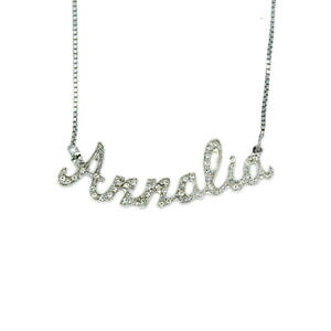 yzWG[EANZT[ CXg[xl`AW[WVo[AiAlbNXcollana nome annalia in argento donna con strass maglia veneziana