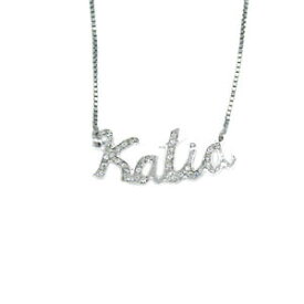 【送料無料】ジュエリー・アクセサリー ヴェネツィアメッシュラインストーンカティアネックレスcollana nome katia in argento donna con strass maglia veneziana