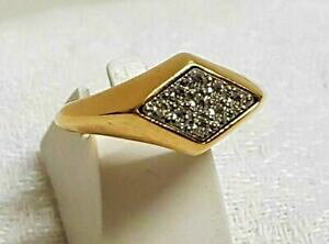 yzWG[EANZT[ rW[Be[WoOOTWTCGC{v[NWENXg[bijou vintage bague ring losange signe avon t59 plaque or jaune cristaux d8