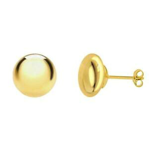 yzWG[EANZT[ gbNCG[S[h{^[uCOgo^tCtoc 9ct oro giallo 8mm bottone orecchini a lobo con farfalla retro
