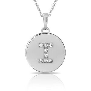 yzWG[EANZT[ y_glbNXzCgS[h025ct brillante rotondo lettera i iniziale ciondolo collana 14k oro bianco