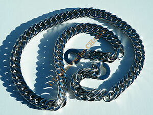 yzWG[EANZT[ `FCRA[OAVGCILV_u}CO~[gVo[chaine collier long 62 cm acier inoxydable maille gourmette 11 mm argente