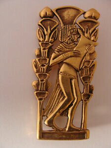 【送料無料】ジュエリー・アクセサリー マグニフィックブローシュドクレトゥールビュッフェブローチモチーフエジティアンシグネアンティークドレmagnifique broche de createur m buffet brooch motif eg