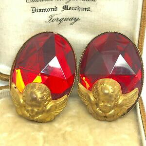 �y���������z�W���G���[�E�A�N�Z�T���[ �I���W�i���o�g���[�E�B���\���P���u���b�h�N���b�v�C�������Ooriginale butler amp; wilson orecchini a clip rosso cherubfirmato