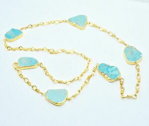 yzWG[EANZT[ ^[RCYlbNXACXbLS[hZ~vVXWFXg[nhChcollana turchese aylasplaccato oro semi preziosi gemstonehandmade in otto