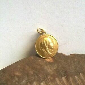 【送料無料】ジュエリー・アクセサリー ヴィンテージトレズフィンペンデンティフメダイユーズサントヴィエルジュvintage tres fin pendentif medaille religieuse sainte vierge or 18k cp