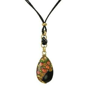 yzWG[EANZT[ ~tBI[lxl`A[mKXhbvy_ggenova millefiori nero venetian murano glass pendente a goccia