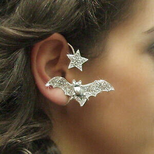 �y���������z�W���G���[�E�A�N�Z�T���[ �W�����R�I���N�������J�t�h���L�������@���w���V���O�o�b�g�n���E�B�[���X�^�[joliko ohrklemme ear cuff dracula van helsing pipistrello halloween stella a destra