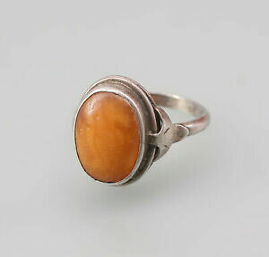 �y���������z�W���G���[�E�A�N�Z�T���[ �V���o�[�o�[���X�^�C�������O8625195 835er argento bernsteinring 30er anni gr54