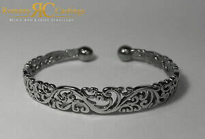 �y���������z�W���G���[�E�A�N�Z�T���[ �E�B���A�������X�\���b�h�X�^�[�����O�X�^���v�v���`�i�f�B�b�v�u���X���b�gbracciale in stile william morris 925 solido sterling timbrato platinum anabbagliante