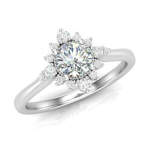 yzWG[EANZT[ n[zCgCbTjeBe[WVo[halo trasparente bianco moissanite anello di fidanzamento vintage 925 argento