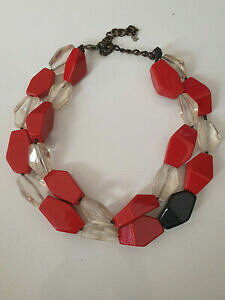 【送料無料】ジュエリー・アクセサリー マグニフィックコリアーダブルラスデュクーアンレジントリプルクールシグネアガサmagnifique collier double ras du cou en resine triple couleur signe agatha