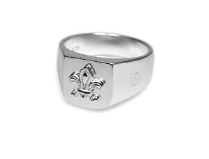 yzWG[EANZT[ V[}OVo[Otradizionali 925er argento anello con sigillo anello uomo massiccio con incisione stemma