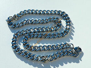 yzWG[EANZT[ `FCRA[AWep[AVGCILV_u}COchaine collier 60 cm argente pur acier 100 inoxydable maille gourmette 9 mm