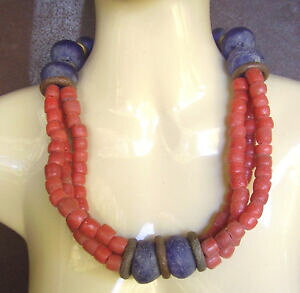 �y���������z�W���G���[�E�A�N�Z�T���[ �R���A�[�G�j�[�N�y�����X�h�p�e�h���F���A���V�G���k�A�t���Nj245bis collier ethnique perles de pate de verre anciennes afrique