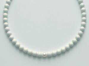 yzWG[EANZT[ ~iVo[p[lbNXzCgzCgAK^RA[S[hcollana donna miluna pcl4443 argento perle bianca bianco agata collier oro nuova