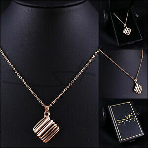 yzWG[EANZT[ `F[Obhy_g[gS[hXtXL[RNX^P[Xcatena regalo amp; ciondolo griglia, donna, rotgold, swarovski R cristalli, in astucci