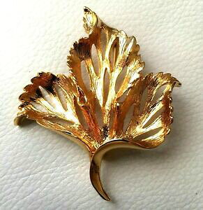 yzWG[EANZT[ Be[WuVk[htB[VbNbNXS[hg[[tu[`sbroche vintage neuve dore feuille chic luxe goldtone leaf brooch pin sculpt