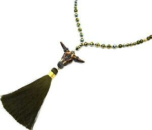 yzWG[EANZT[ \eB[RA[yW[kGueXAxbNeeubtXgXcl2397f sautoir collier perles resine et brillantes avec tete buffle strass