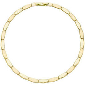 【送料無料】ジュエリー・アクセサリー コリアーステンレススチールネックレスゴールドコーティングプレートcollier collana in acciaio inox color oro rivestito piatto parzialmente 46cm