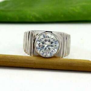 yzWG[EANZT[ zCgWR}bVuVo[X^[O}Obianco zircone massiccio 925 argento sterling uomo matrimonio sottile anello