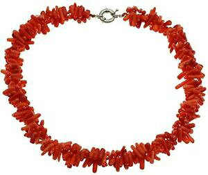 yzWG[EANZT[ uX^[vbgTSlbNXdonna bella trama grossa collana di corallo con chiusura artiglio daragosta per le donne