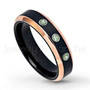 【送料無料】ジュエリー・アクセサリー アレクサンドルラッキーチャームリングチタンアニバーサリーリング021ctw alexandrite 3stone portafortuna anello,6mm titanio anniversario anello