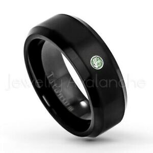 yzWG[EANZT[ bL[`[ANThOubN`^EFfBOOgiugno portafortuna 007ctw alexandrite anello,nero ip titanio matrimonio anello