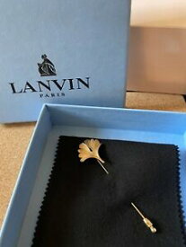 【送料無料】ジュエリー・アクセサリー ランヴィンラペルピンブローチゴールドトーンリーフlanvin lapel pin , brooch gold tone leaf