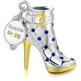 【送料無料】ジュエリー・アクセサリー ピンクチャームブーツペンダントシルバージルコンciondolo stivale charm rosato my shoes argento con zirconi blu sh010