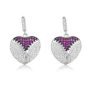 yzWG[EANZT[ Vo[n[gCOXtXL[WRjNX^orecchini cuore in argento 925 ornata da 206 cristalli swarovski zirconi