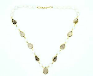 yzWG[EANZT[ ACXobNp[lbNXX[L[NH[cS[hbLZ~vVXWFXgaylas barocco collana di perle smoky quartz 21ct placcato oro semi pr