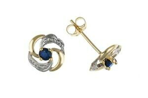 yzWG[EANZT[ ATt@CAS[hCO9ct oro vero zaffiro orecchini a