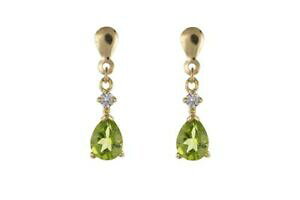 yzWG[EANZT[ AyhgS[hL[rbNWRhbvCO9ct oro vero peridoto amp; zircone cubico orecchini a goccia