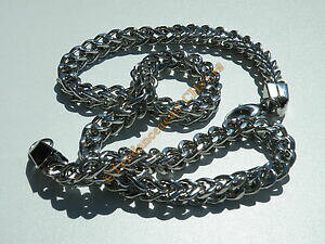 yzWG[EANZT[ `FCRA[CCp~GAWevPAVGCmLVuchaine collier 62 cm maille royale palmier argente plaque or acier inoxydable