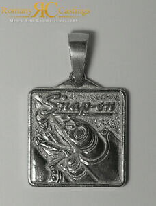 �y���������z�W���G���[�E�A�N�Z�T���[ �W�����v�����O�V���o�[�y���_���g�y���_���g�X�N�G�A�X�i�b�vsquare snap on ciondolo pendente in argento 925 con anello di salto 37g 50 x 35 mm