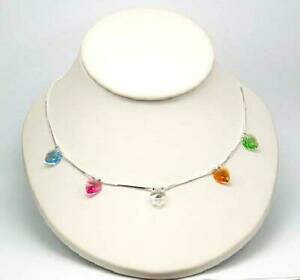 yzWG[EANZT[ XtXL[NX^Vo[n[glbNXtoc 925 collana argento cuore fatto con cristalli swarovski