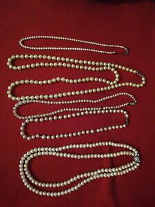 yzWG[EANZT[ ATufRA[YAVGXAyAI[eeBtBGensemble de 5 colliers anciens en perles a authentifier