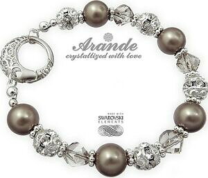 yzWG[EANZT[ NX^XtXL[uXbgNX^v`iX^[OVo[cristalli swarovski bracciale * crystal platinum * argento sterling certificato