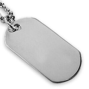 yzWG[EANZT[ Vo[X^[OI[ohbO^Oargento sterling ovale dog tag 3cm
