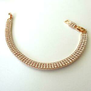 yzWG[EANZT[ ejXuXbgJ[[YS[hzCgWRbracciale tennis donna colore oro rosa con zirconi bianchi 16,5 18,5 cm 121 ee