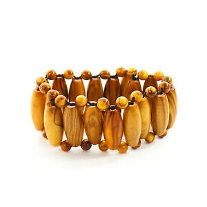 �y���������z�W���G���[�E�A�N�Z�T���[ �u���X���b�g�I�[�o���p�[��bracciale in legno perle ovale