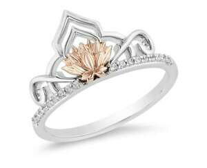 yzWG[EANZT[ Vo[X^[OxGO[gt[Ajo[T[925 argento sterling belle engaement anello matrimonio anniversario fiore