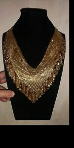 yzWG[EANZT[ Be[WS[hW[WlbNXmaglia doro vintage bib collana