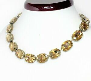 yzWG[EANZT[ gpcBINX^CXg[YlbNXAeB[NOWARbgtopazio strass di cristallo collana in ottone anticato georgiano collet donne regalo