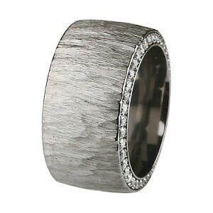 yzWG[EANZT[ |bVXeX~[gfUCOWRdesign serio anello r242 wh zirconi bianchi in acciaio inox levigato 13 mm 4865